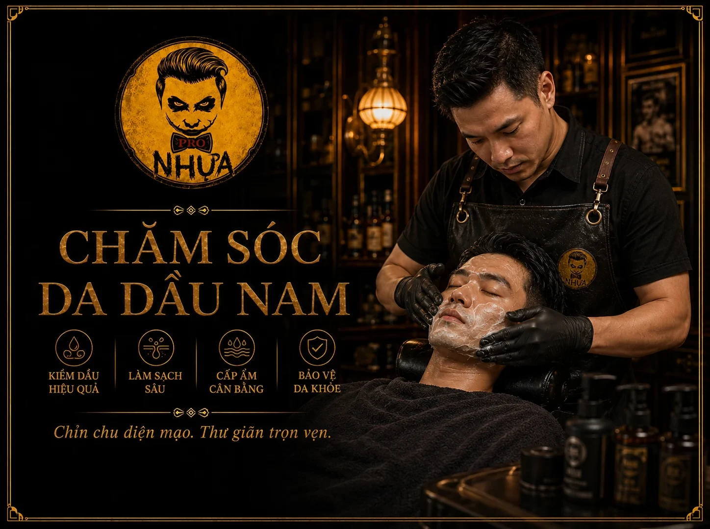 Chăm sóc da dầu nam tại Nhựa Pro