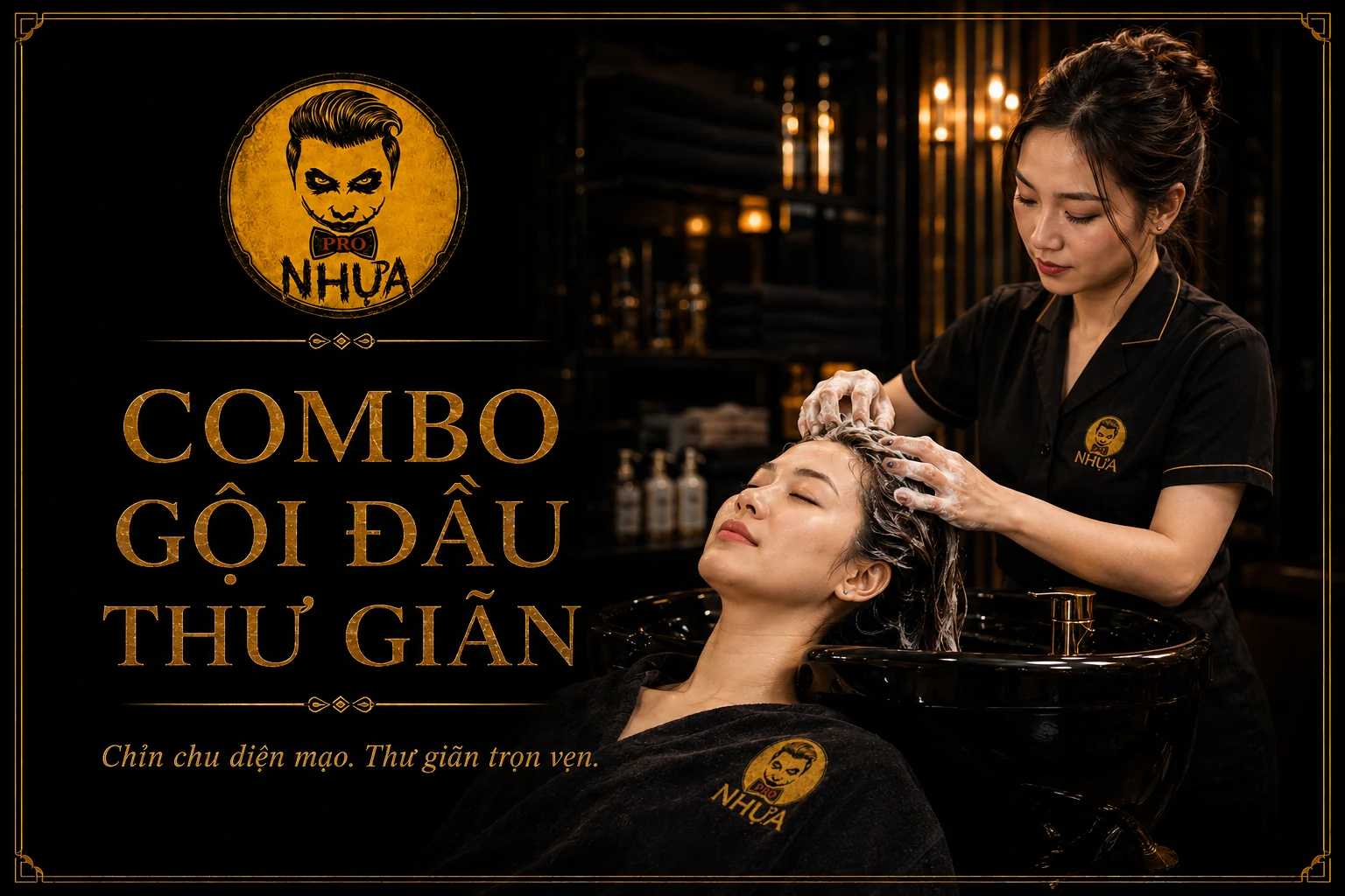 Gội đầu và massage cổ vai gáy tại Nhựa Pro