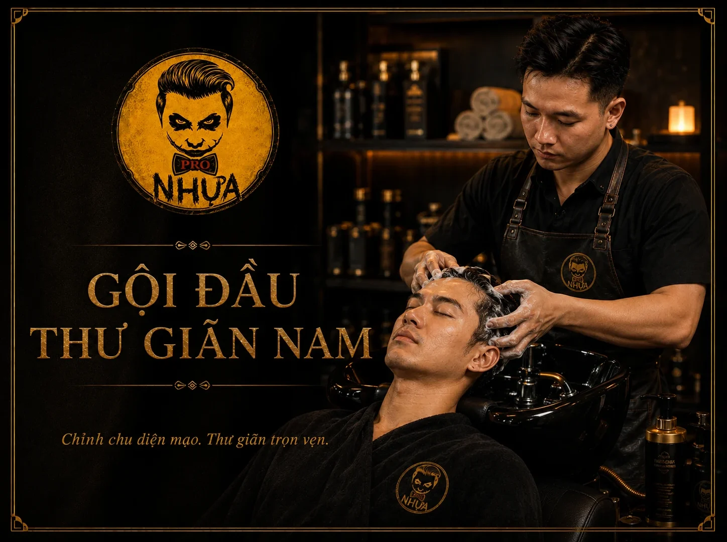 Gội đầu thư giãn nam tại Nhựa Pro