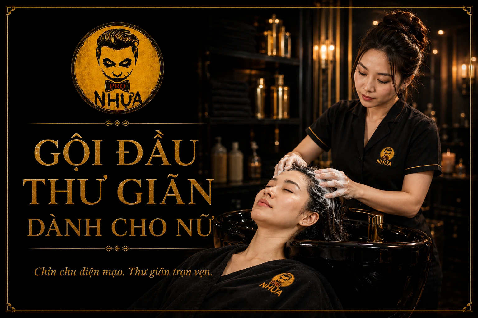 Gội đầu thư giãn dành cho nữ tại Nhựa Pro