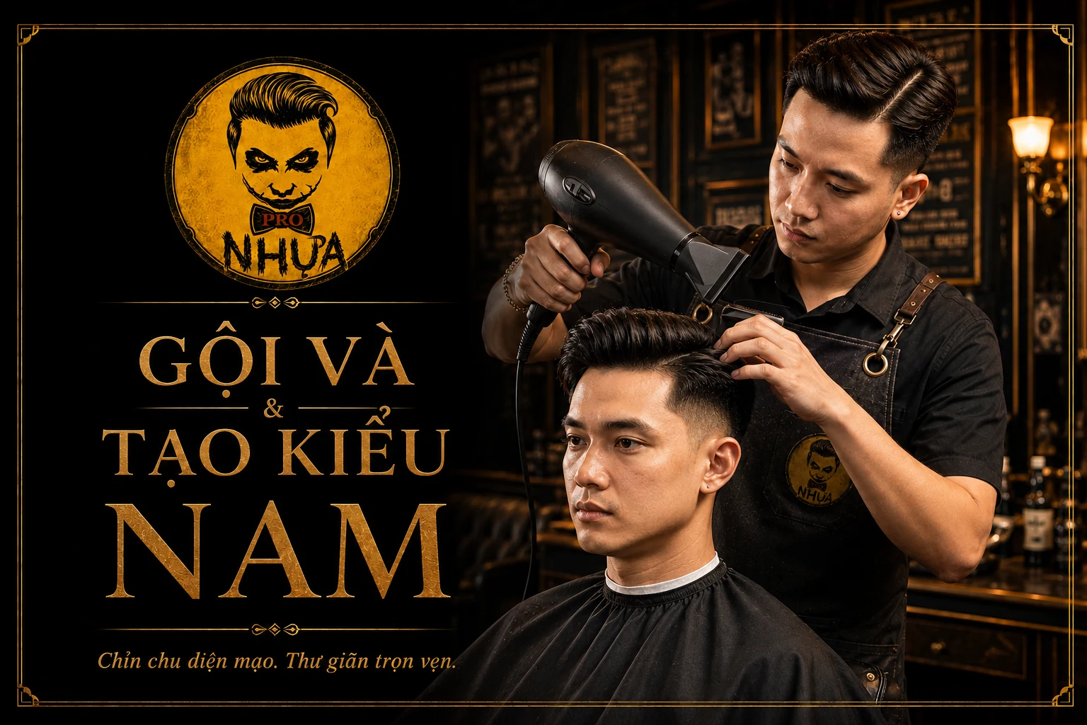 Gội và tạo kiểu nam tại Nhựa Pro