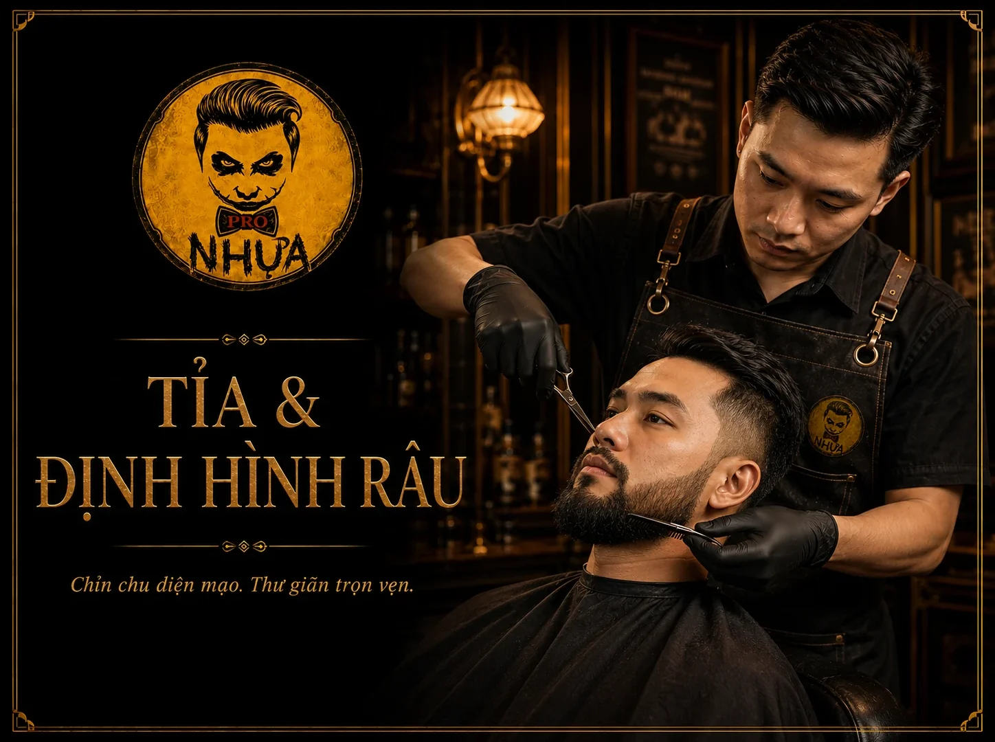Tỉa và định hình râu tại Nhựa Pro